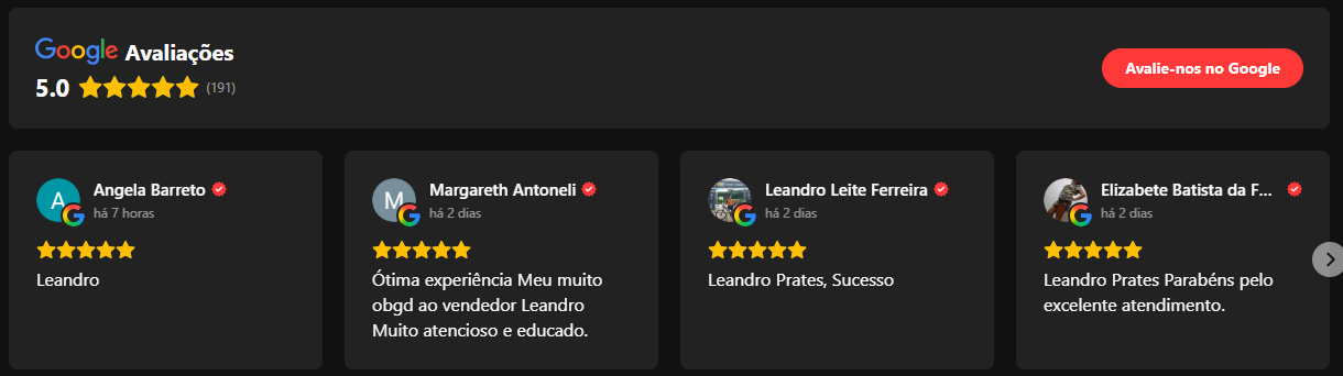 Avaliações Google